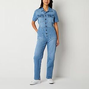 *NWT* A.N.A (A New Day) Denim Utility Short Sleeve Jumpsuit, Size XXL